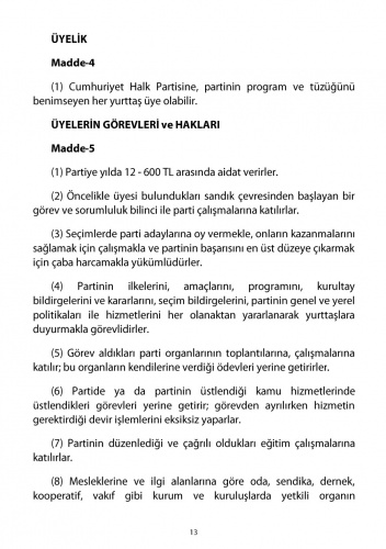 2018 CHP Tüzüğü 11