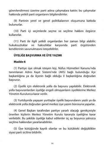 2018 CHP Tüzüğü 17