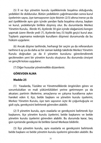 2018 CHP Tüzüğü 23