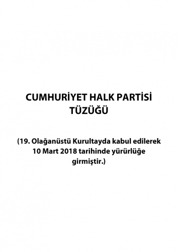 2018 CHP Tüzüğü 3