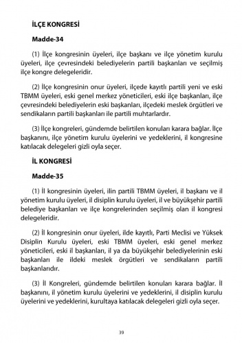 2018 CHP Tüzüğü 32
