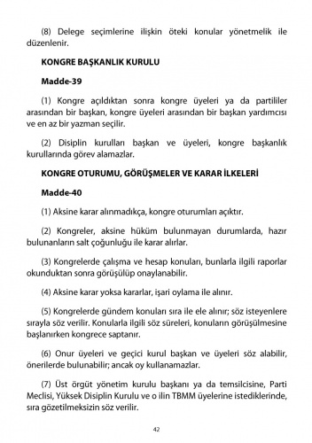 2018 CHP Tüzüğü 33