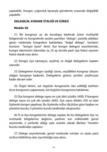 2018 CHP Tüzüğü 34