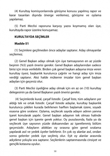 2018 CHP Tüzüğü 46