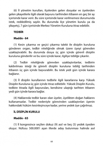 2018 CHP Tüzüğü 55