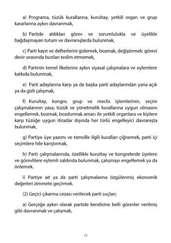 2018 CHP Tüzüğü 57