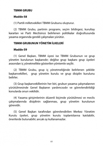 2018 CHP Tüzüğü 58