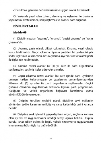 2018 CHP Tüzüğü 63