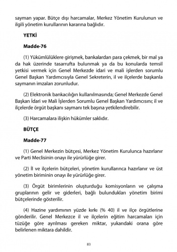 2018 CHP Tüzüğü 69