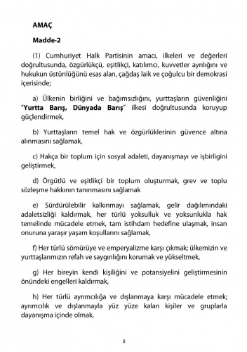 2018 CHP Tüzüğü 7
