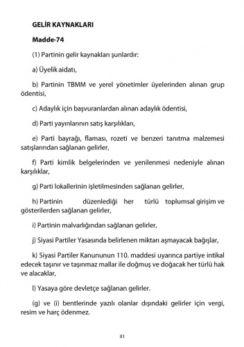 2018 CHP Tüzüğü 71