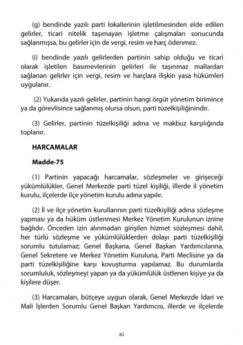 2018 CHP Tüzüğü 76