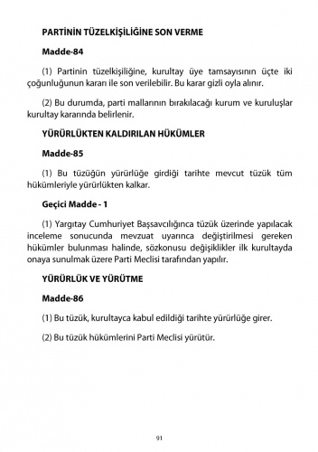 2018 CHP Tüzüğü 79