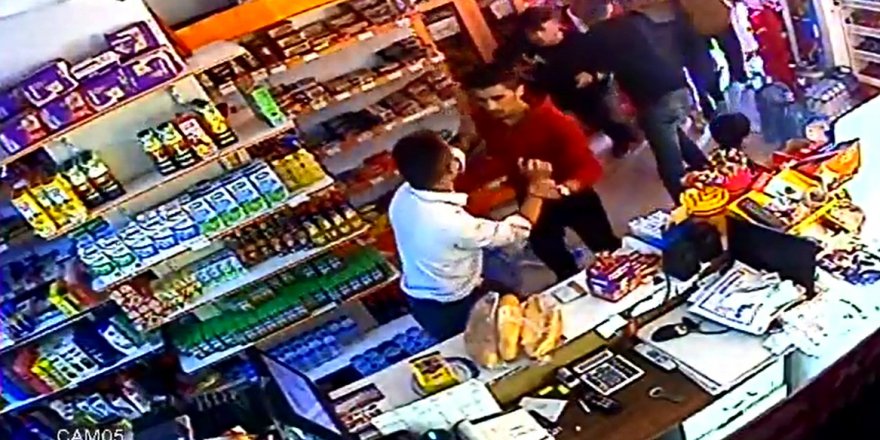 Damacanalar, meyve suları havada uçuştu, market savaşa alanına döndü