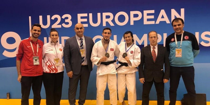 MİLLİ JUDOCULAR MİNEL AKDENİZ VE MUSTAFA KOÇ’TAN BRONZ MADALYA