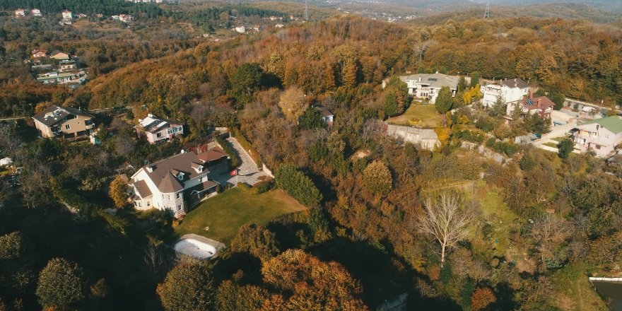 (HAVADAN FOTOĞRAFLARLA) - İSTANBUL ORMANLARI SONBAHARIN RENKLERİNE BÜRÜNDÜ