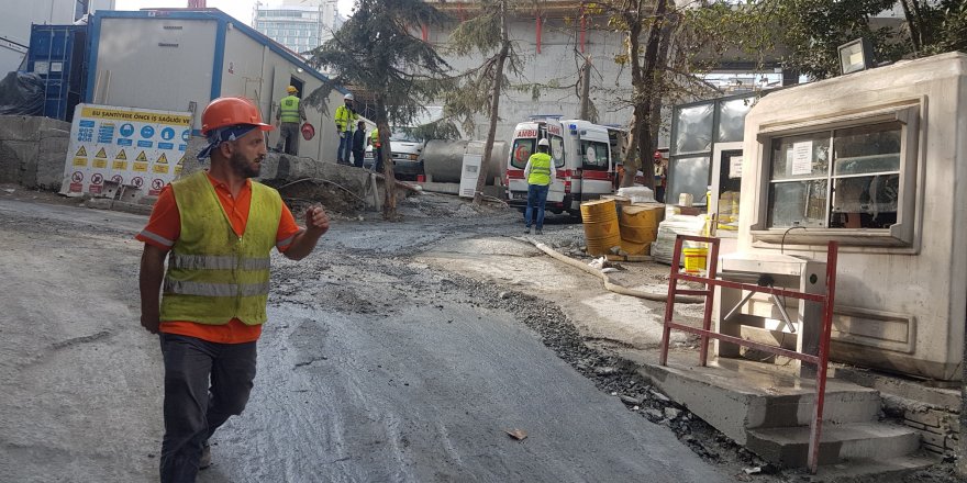 AKM İNŞAATINDA KAZA; 1 İŞÇİ YARALANDI