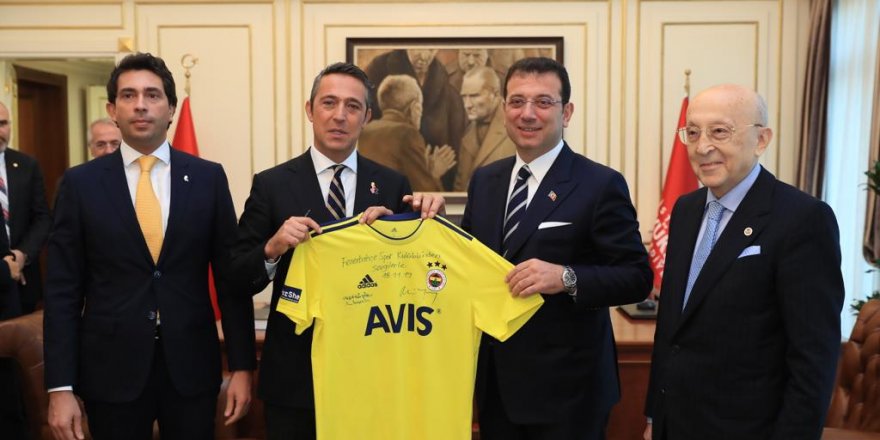 FENERBAHÇE BAŞKANI ALİ KOÇ VE YÖNETİM KURULU ÜYELERİNDEN İMAMOĞLU'NA ZİYARET