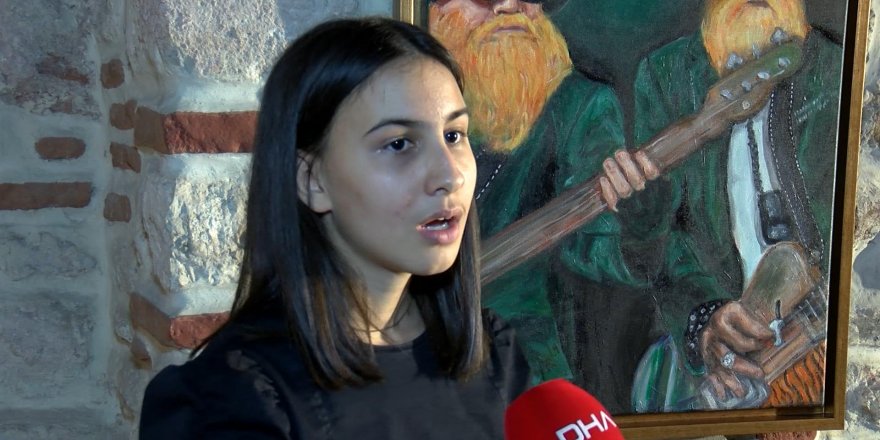 EKİN OLCAY TAŞBAŞI 13 YAŞINDA RESİM SERGİSİ AÇTI