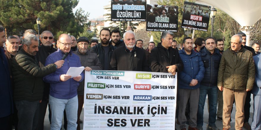TOKAT MİLLİ İRADE PLATFORMU'NDAN PROTESTO