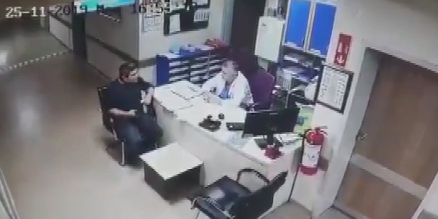 HASTANEDE TAVANDAN DÜŞEN KİŞİ KAMERADA 