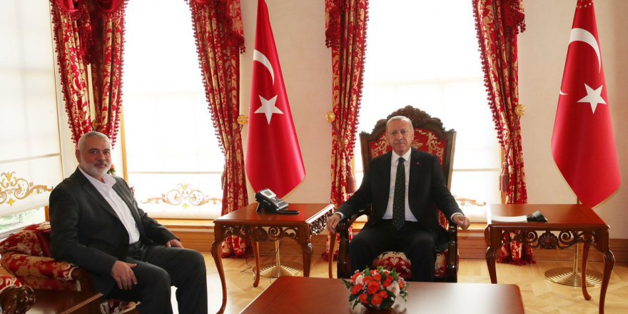 CUMHURBAŞKANI ERDOĞAN  HAMAS SİYASİ BÜRO BAŞKANI HANİYE İLE GÖRÜŞTÜ