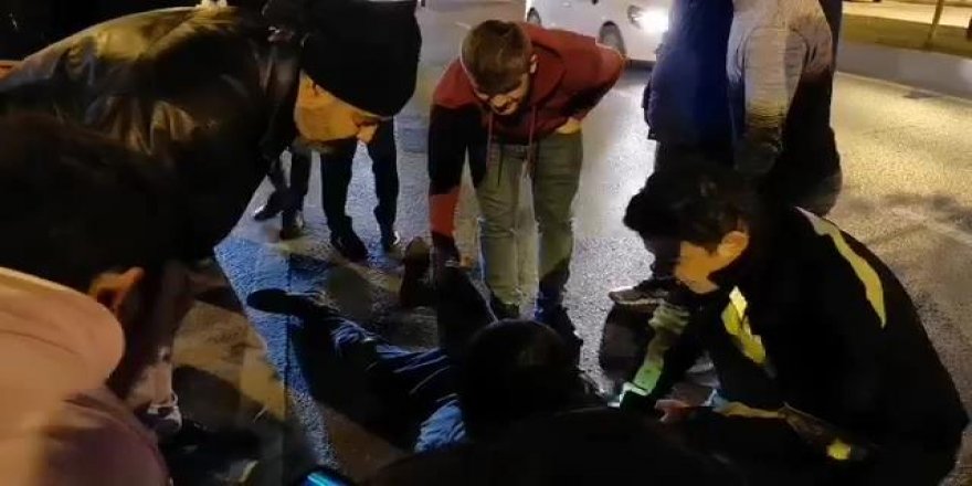 KARTAL SAHİLİNDE MOTOSİKLET KAZASI