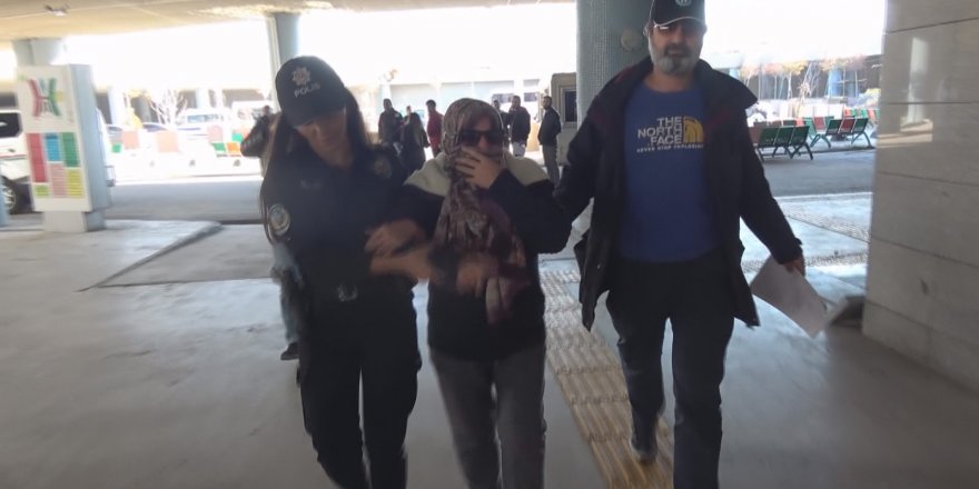 UÇAKTA OLAY ÇIKARAN KADIN ADLİYEYE GİRİŞİNDE KENDİNİ YERE ATTI