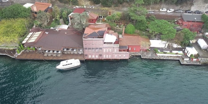 Gemi Çarpan Yalının Son Hali Havadan Görüntülendi