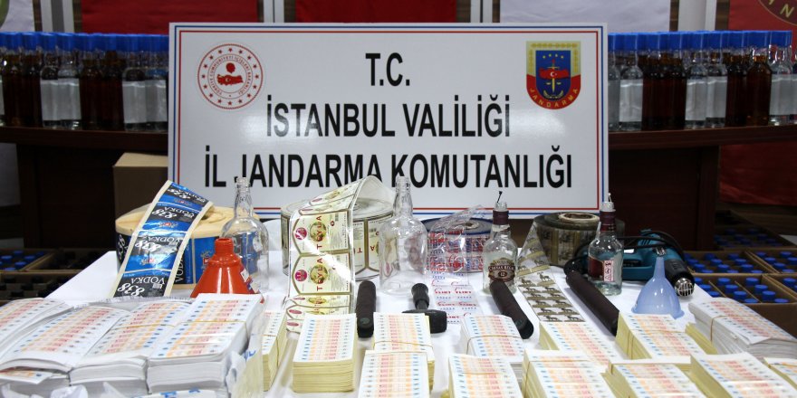JANDARMADAN YILBAŞI ÖNCESİ İSTANBUL'DA SAHTE İÇKİ OPERASYONU
