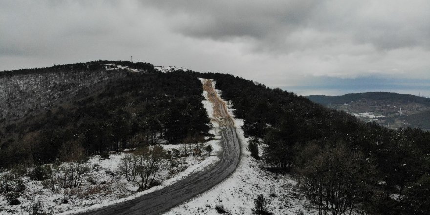 Beyaza Bürünen Aydos Ormanı Havadan Görüntülendi