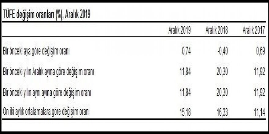TÜİK-TÜKETİCİ FİYATLARI ARALIK’TA YÜZDE 0.74 ARTTI, 2019 YILLIK ENFLASYON YÜZDE 11.84 (2)