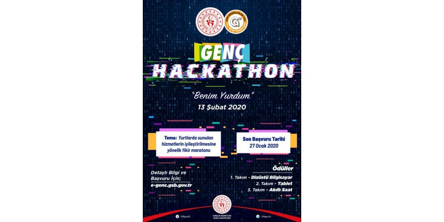 GENÇLİK VE SPOR BAKANLIĞI'NDAN İKİNCİ "GENÇ HACKATHON" YARIŞMASI