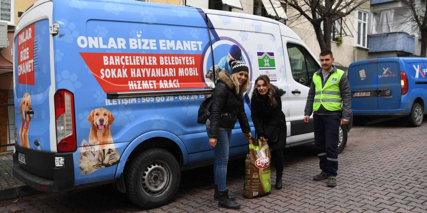 BAHÇELİEVLER BELEDİYESİ, SOKAK HAYVANLARINA 25 TON MAMA DAĞITTI