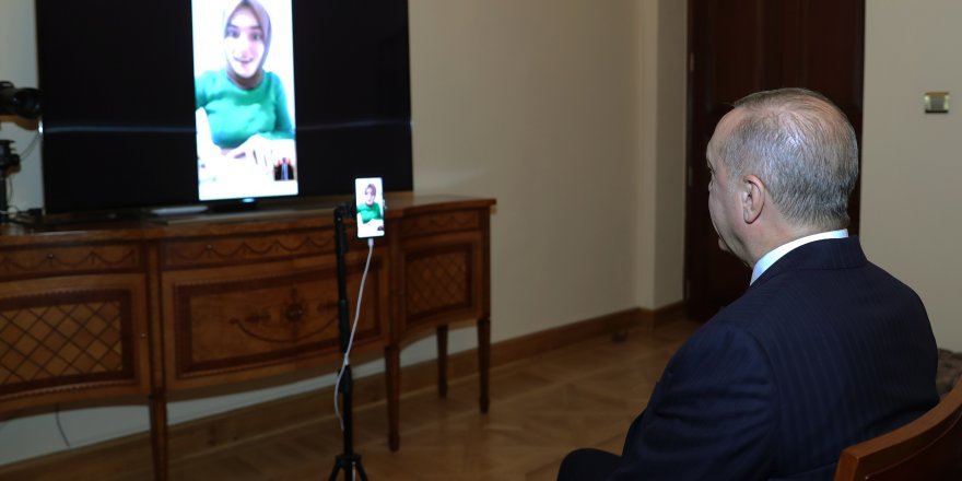 ERDOĞAN, ÜMMÜ GÜLSÜM GENÇ'LE CANLI YAYINDA GÖRÜŞTÜ