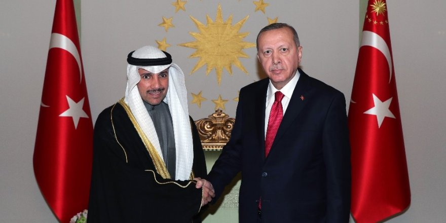 Cumhurbaşkanı Erdoğan, Kuveyt Ulusal Meclis Başkanı Marzuk Ali El Ganim’i Kabul Etti