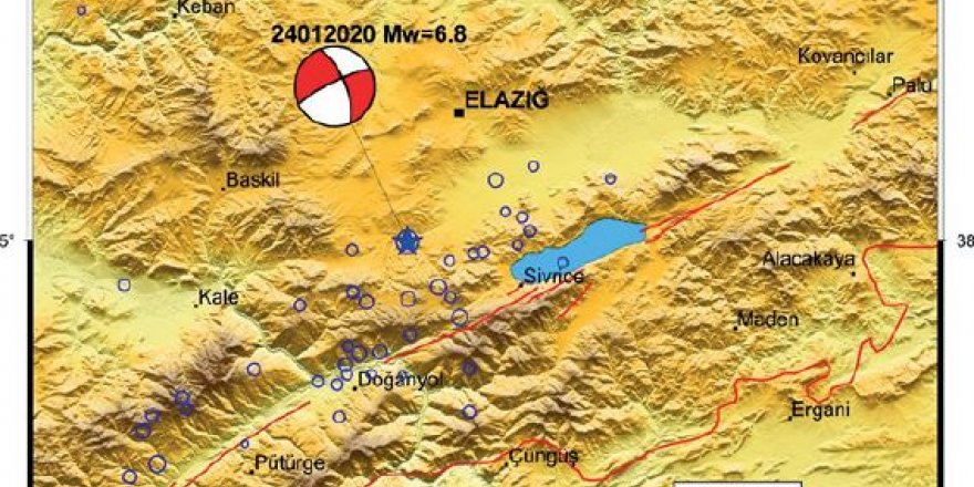 İÜ'DEN ELAZIĞ-SİVRİCE DEPREMİNE İLİŞKİN  ÖN İNCELEME RAPORU
