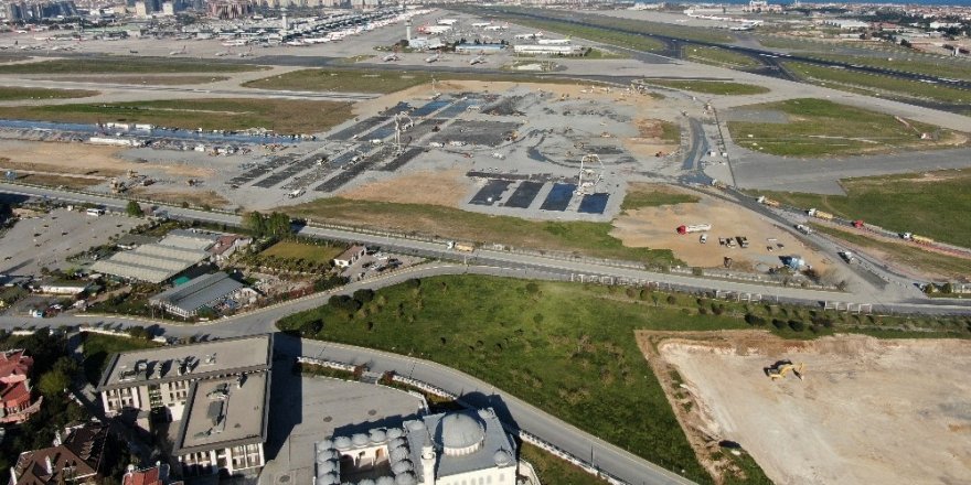 Atatürk Havalimanı’ndaki Hastanenin Zemin Betonu Dökülmeye Başlandı