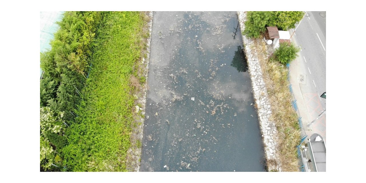 Küçüksu Deresinin İçler Acısı Hali Havadan Görüntülendi