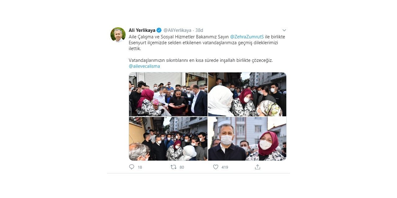 Aile Bakanı Ve İstanbul Valisi Selden Etkilenen Vatandaşları Ziyaret Etti