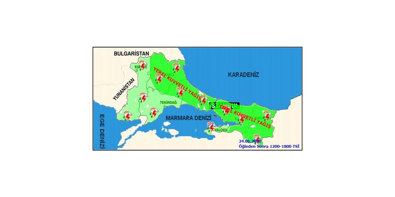 Meteoroloji’den İstanbul İçin Kuvvetli Yağış Uyarısı