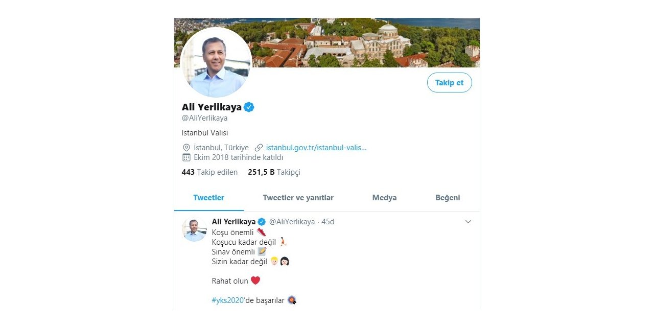 Vali Yerlikaya’dan Sınava Girecek Öğrencilere Mesaj