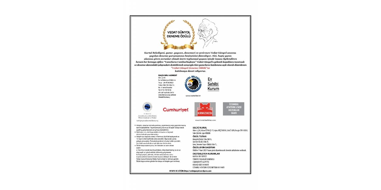 Vedat Günyol 5. Deneme Yarışması İçin Başvurular Alınmaya Başlandı