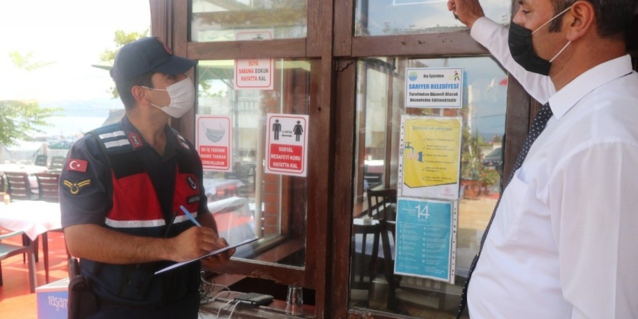 Sarıyer’de Jandarmadan Korona Virüs Denetimi
