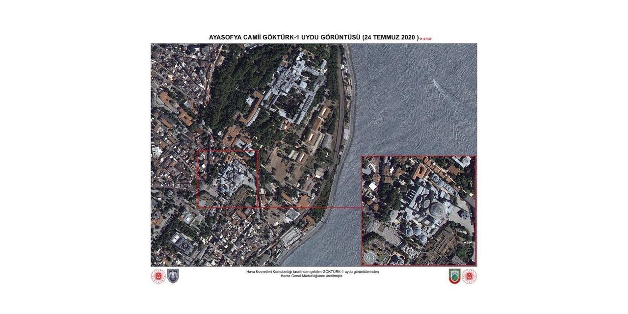 Ayasofya’da İlk Cuma, Göktürk-1 Uydusundan Böyle Görüntülendi
