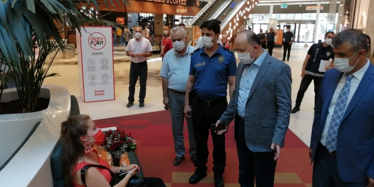 Maltepe’de Alışveriş Merkezinde Korona Virüs Denetimleri
