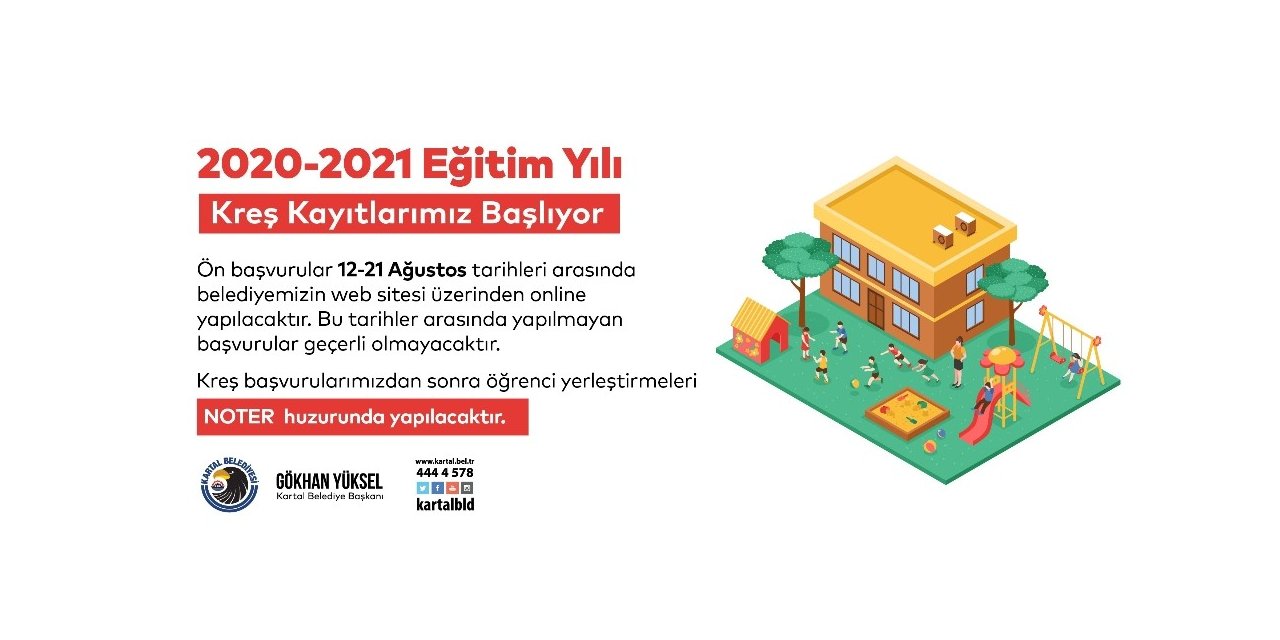 Kartal Belediyesi Kreşlerinde Ön Kayıtlar Alınmaya Başlandı