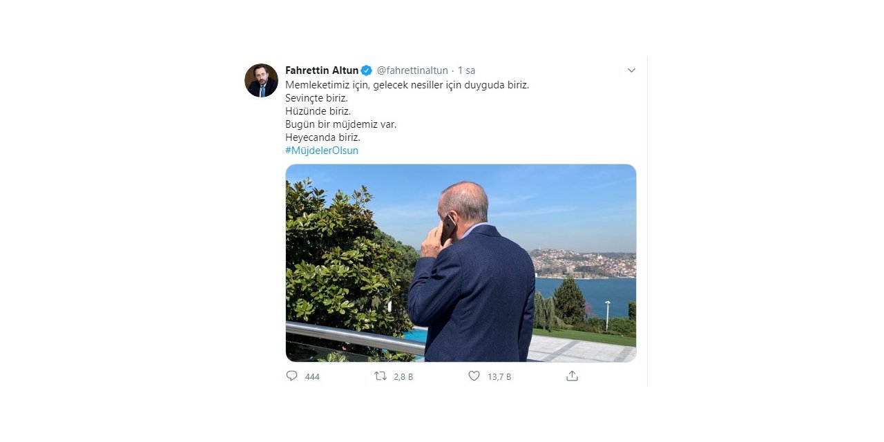 İletişim Başkanı Fahrettin Altun: "bugün Bir Müjdemiz Var. Heyecanda Biriz"