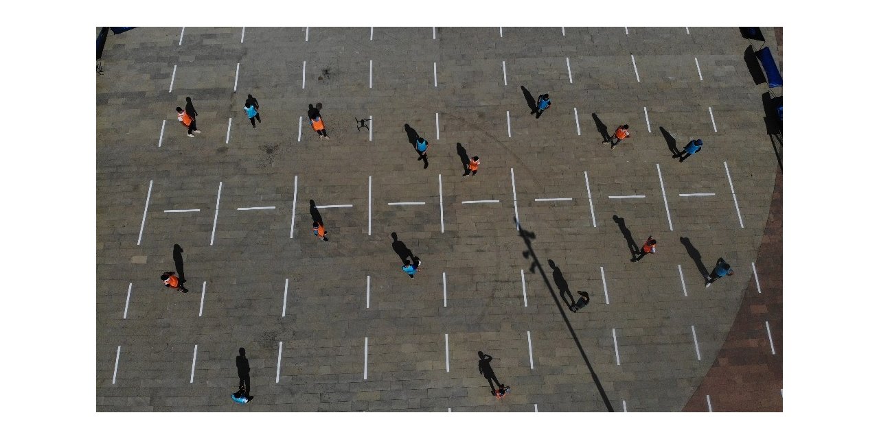 sosyal Mesafeli Futbol Havadan Görüntülendi