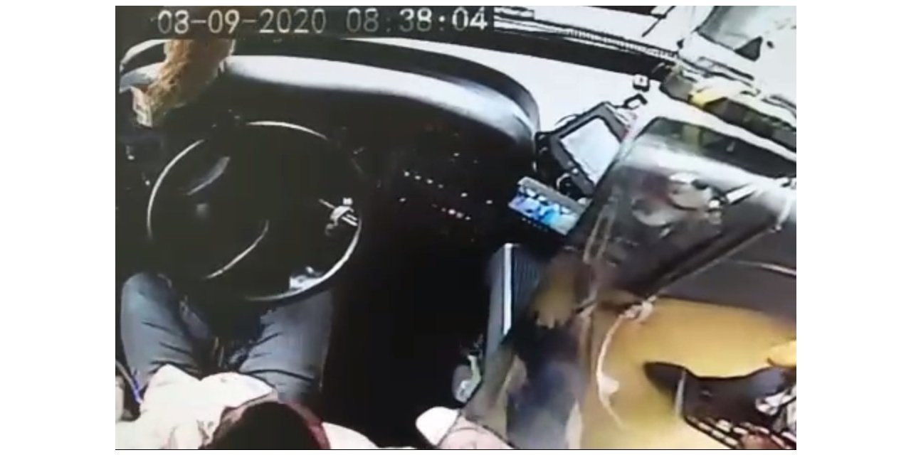 Otobüste Kafesinden Kaçan Kedinin Ortalığı Birbirine Kattığı Anlar Kamerada